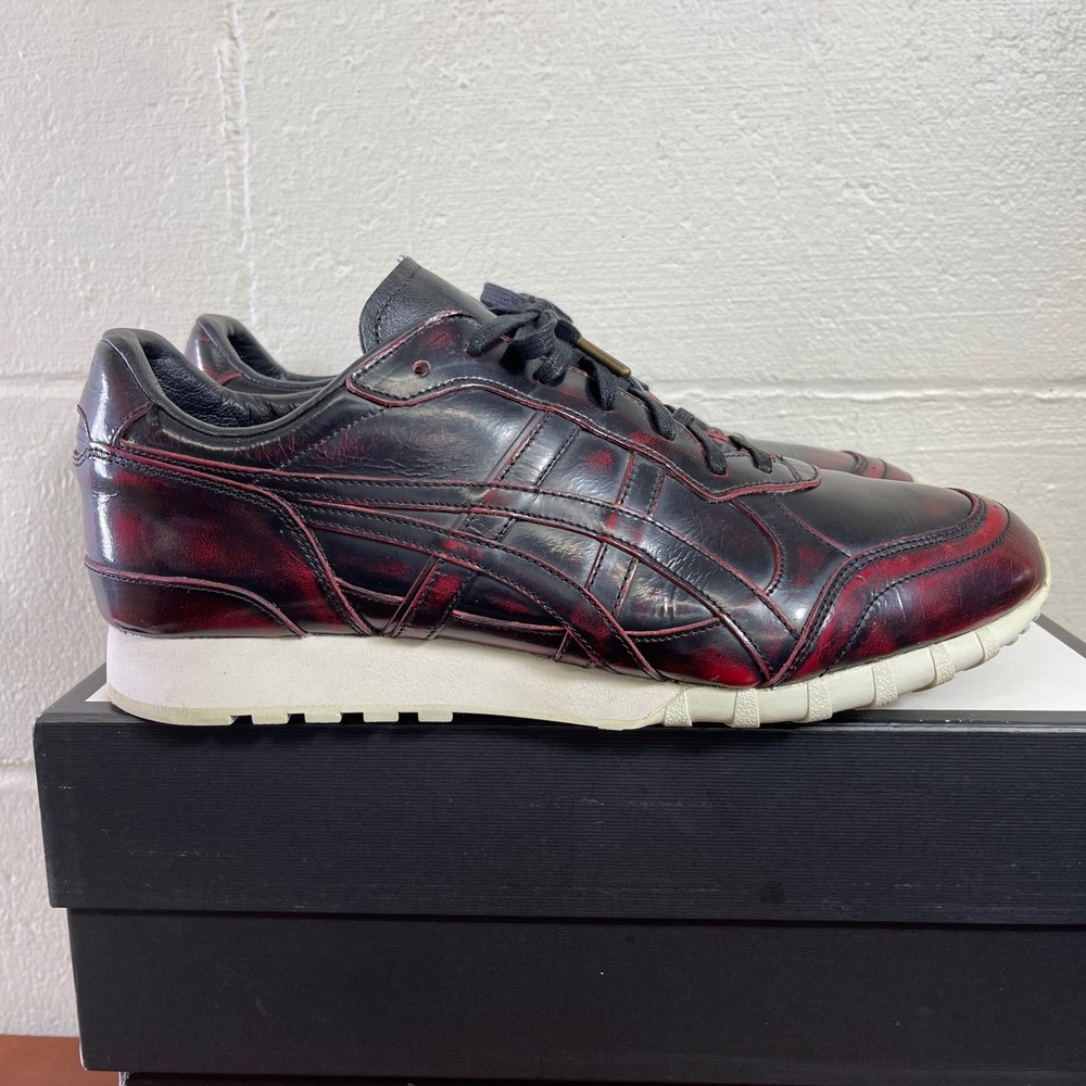 Onitsuka Tiger Colorado 85 Burnished Burgundy Black Leather Sneaker Mens 13 US